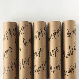 Kraft Paper with Typography Print