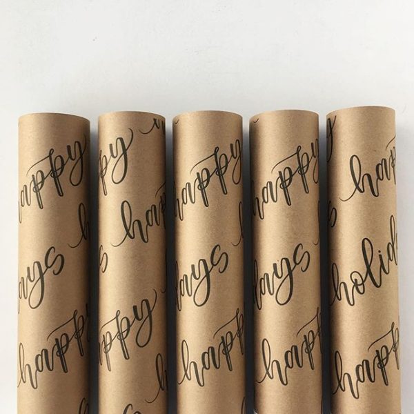 Kraft Paper with Typography Print